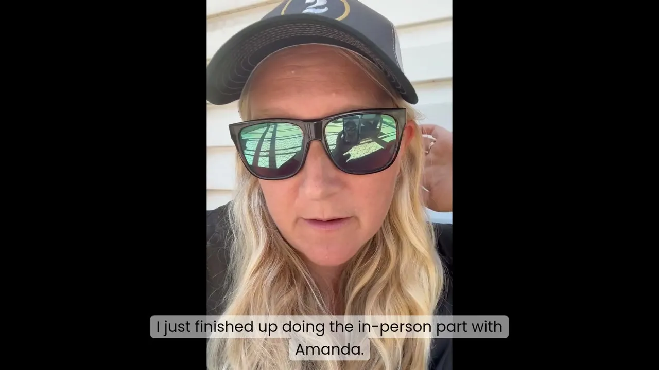 Jenny Hellman sharing their LevelUp experience on camera